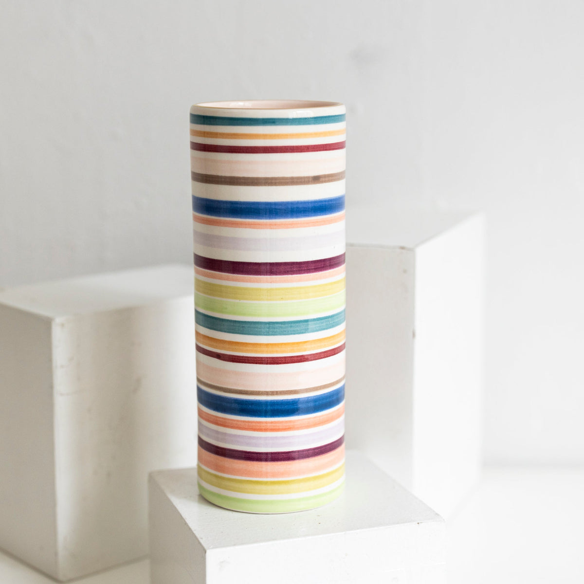 Soho Stripe 7 Skinny Cylinder Vase Jill Rosenwald