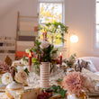 Load image into Gallery viewer, Hopsack Tablecloth with Hand Knotted Fringe- Honey
