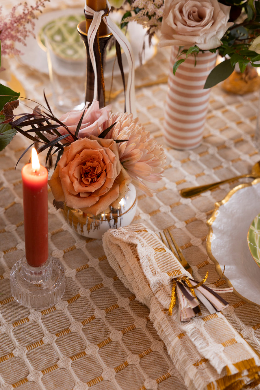 Hopsack Set of 4 Napkins- Honey