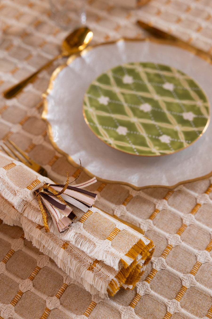 Hopsack Set of 4 Napkins- Honey