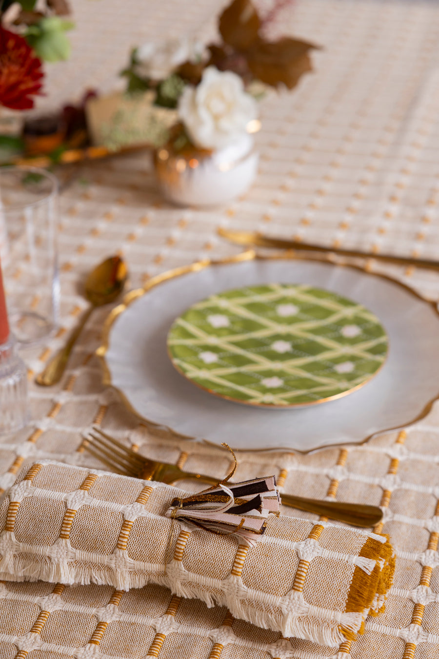 Hopsack Set of 4 Napkins- Honey