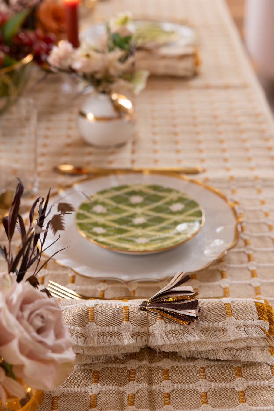 Hopsack Set of 4 Napkins- Honey