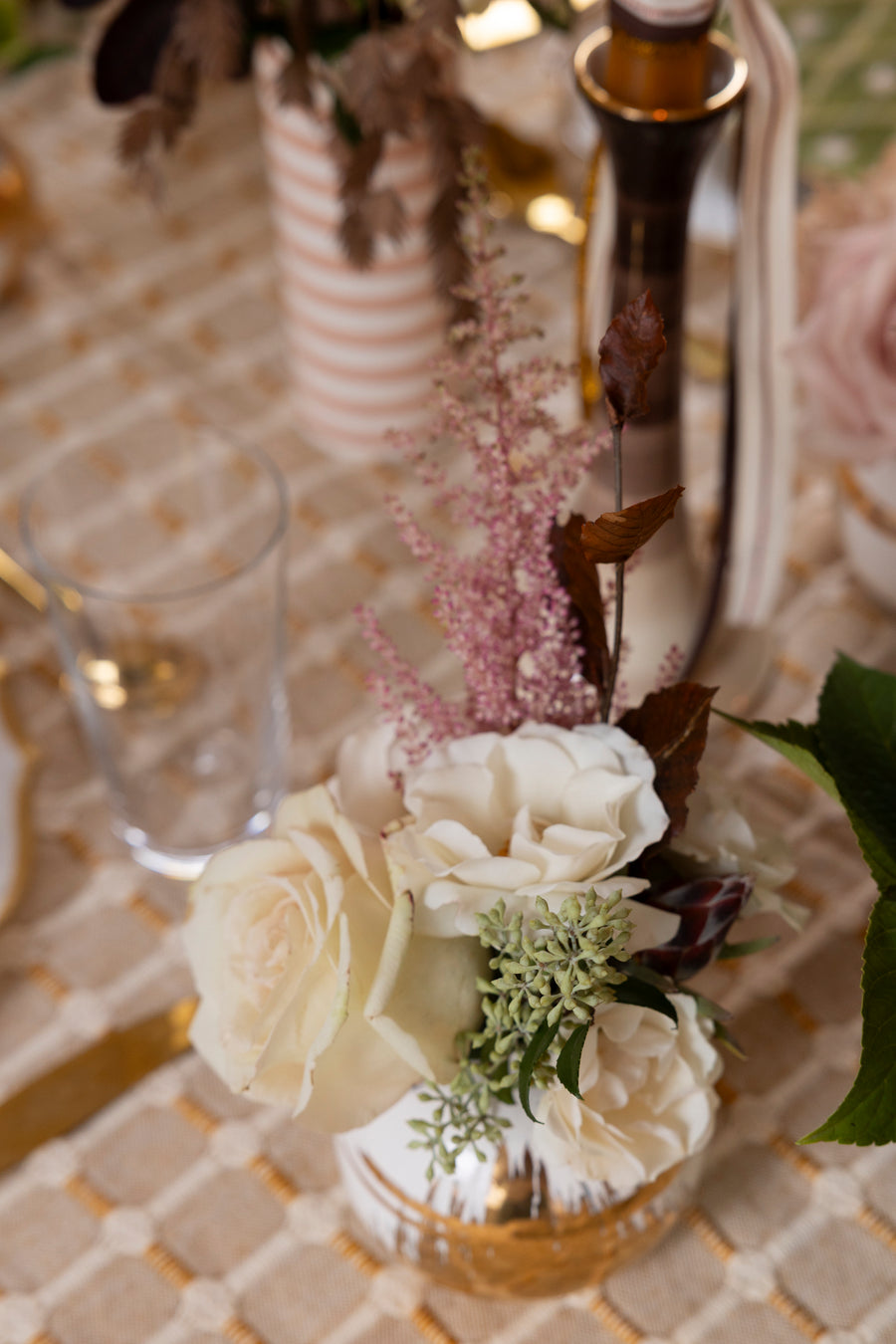 Honey Crisp- Gold Bud Vase