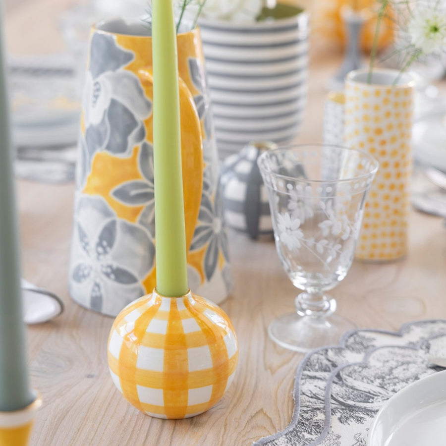 Gingham Bud Vase