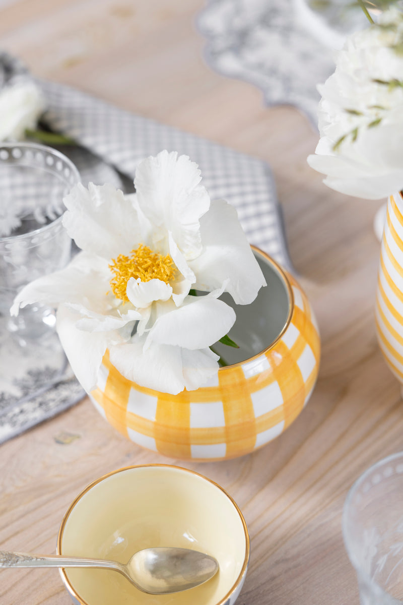 Gingham Small Belly Bowl – Jill Rosenwald