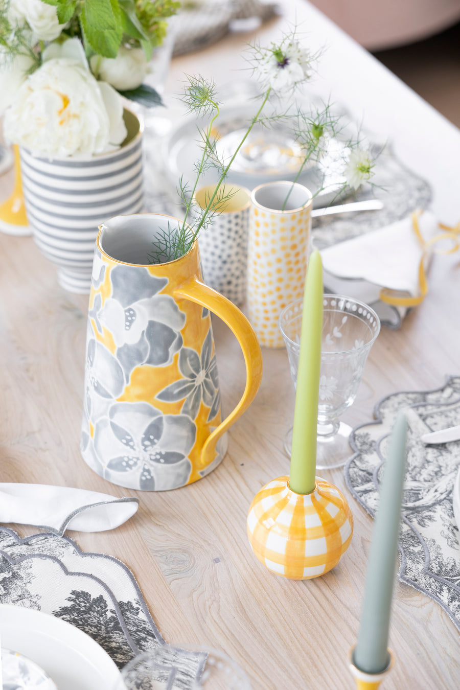 Gingham Bud Vase