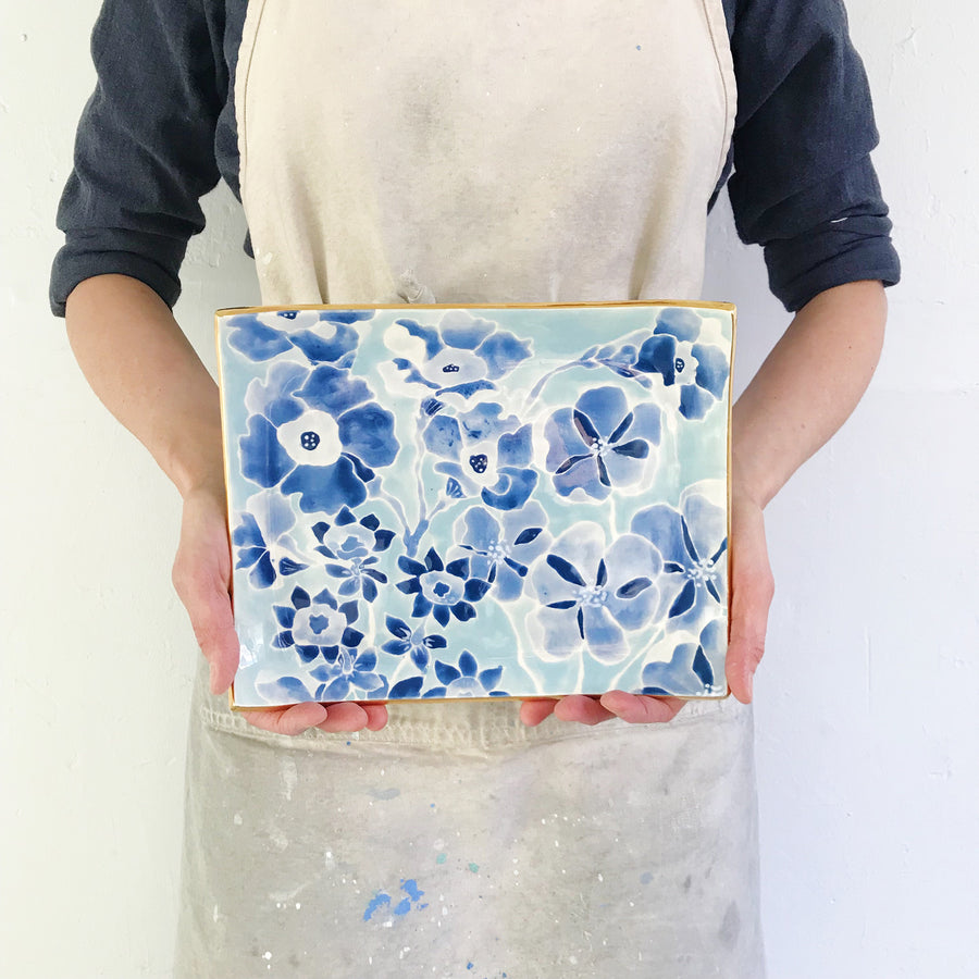 Pripet Letter Tray in Cadet/Indigo