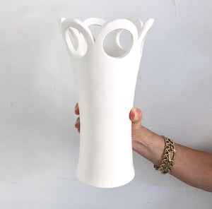 Lawrence Mcrae Waisted Ruth Fan Vase in White