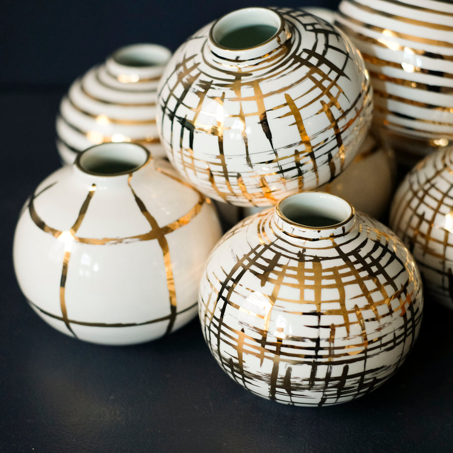 Bud Vases in Gold