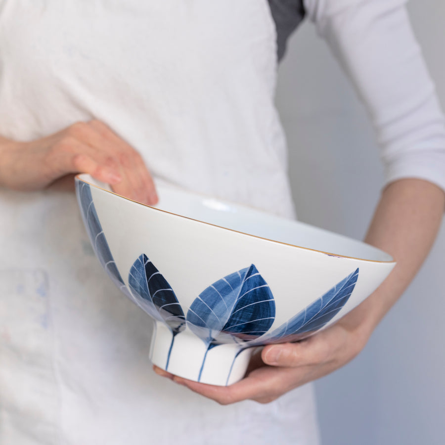 X-Small Wide Coper Bowl in Prussian