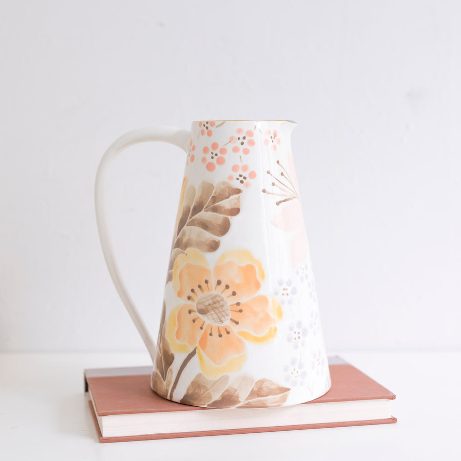 Large Pitcher in Poppy Multi
