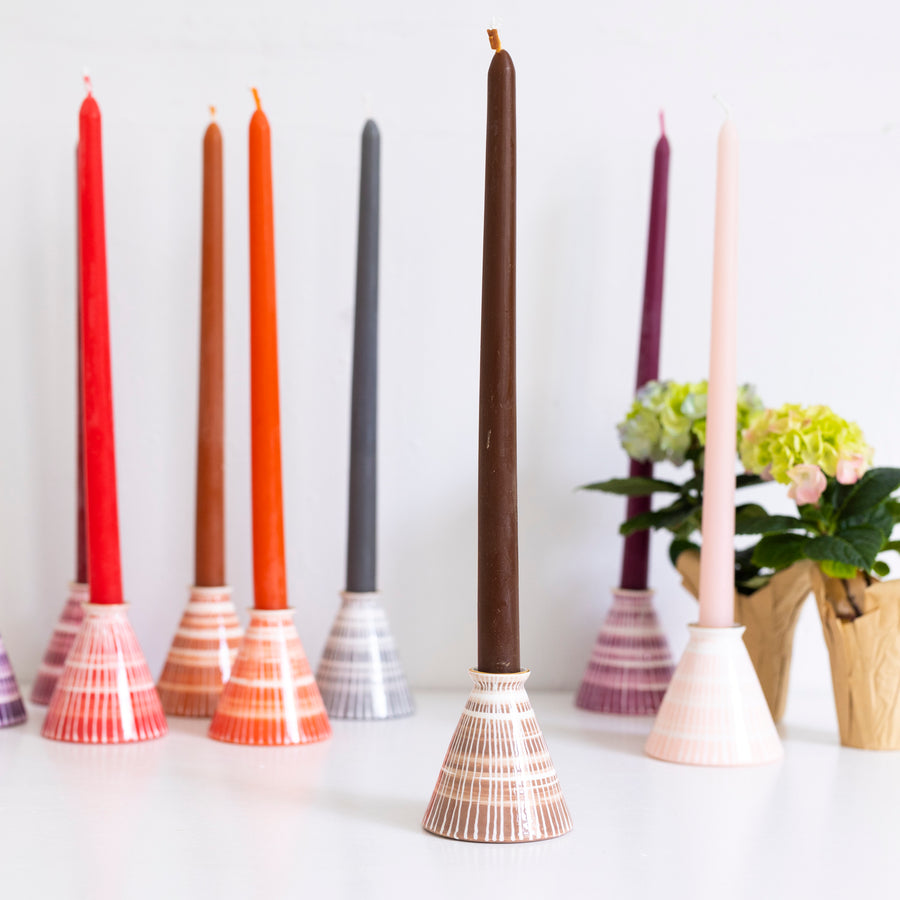 Candlestick and Tapers- Cobbnut