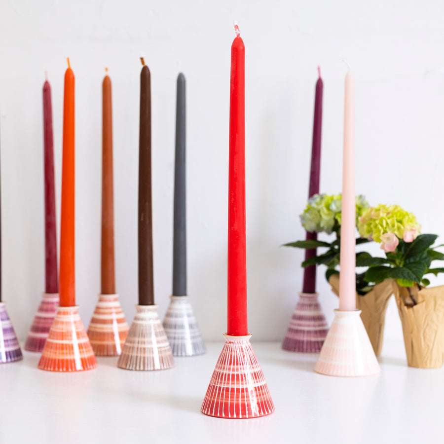 Candlestick and Tapers- Rockin Red