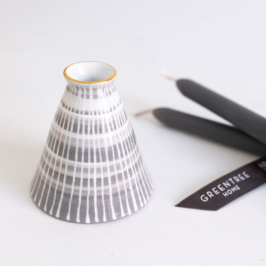 Candlestick and Tapers- Gray