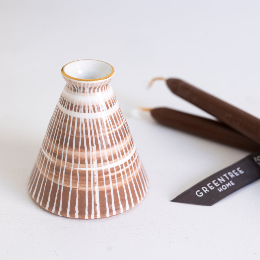Candlestick and Tapers- Cobbnut