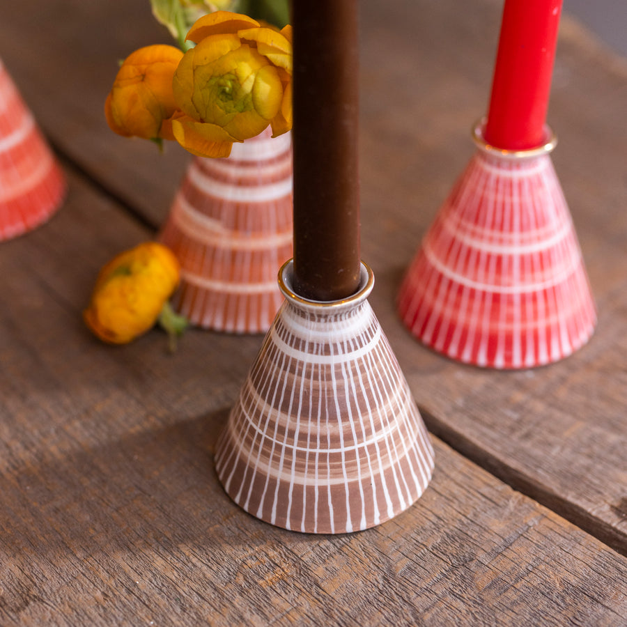 Candlestick and Tapers- Cobbnut