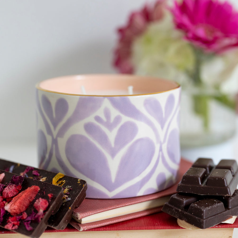 V-Day Candle in Lilac
