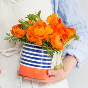 Peony Vase in Springline Stripe