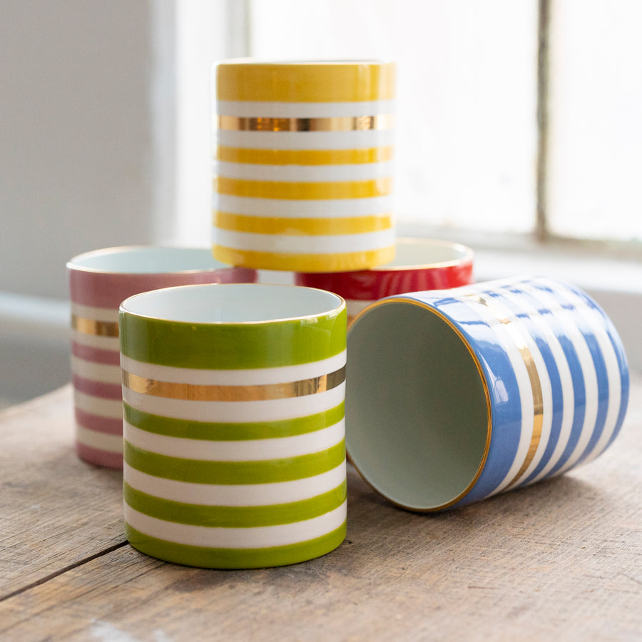 Lucky Stripe Orchid Vases