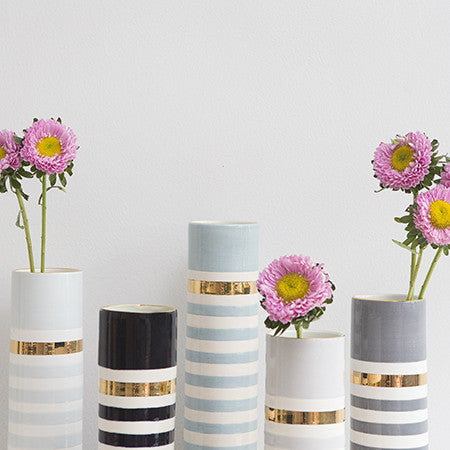 Lucky Stripe #9 Skinny Vase- Frozen
