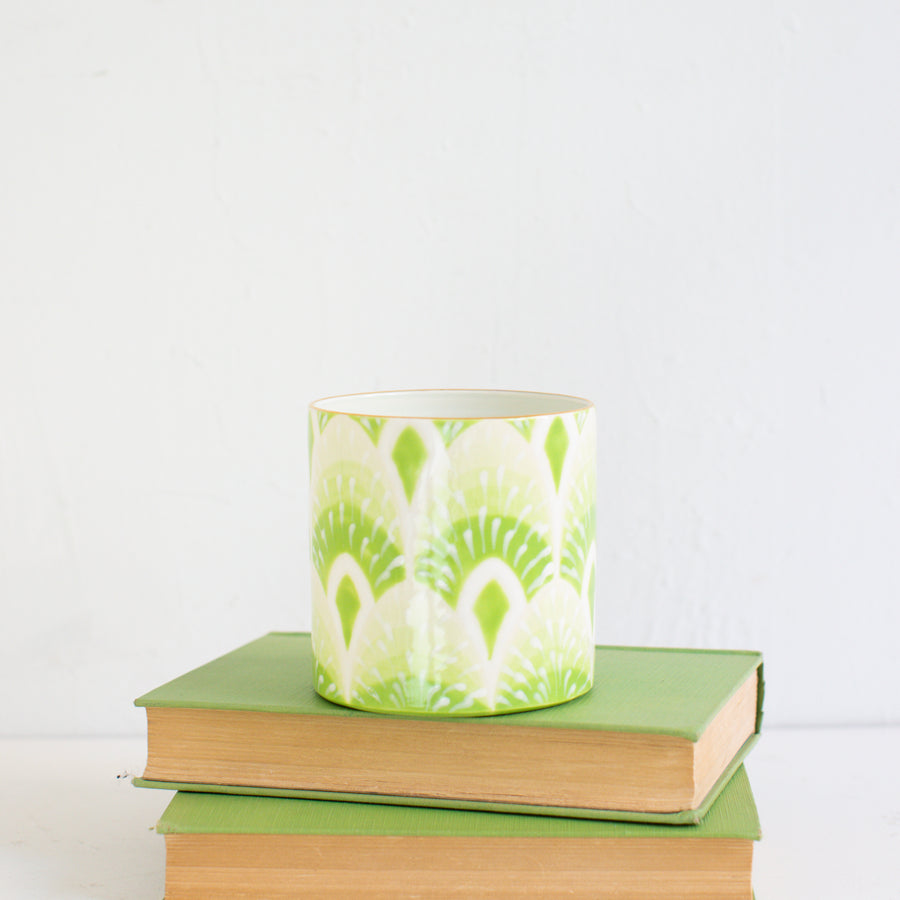 West Palm Peony Vase in Mixed Chartreuse