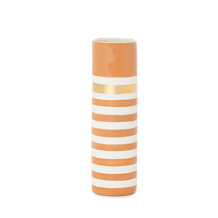 Lucky Stripe #9 Skinny Vase- Squash