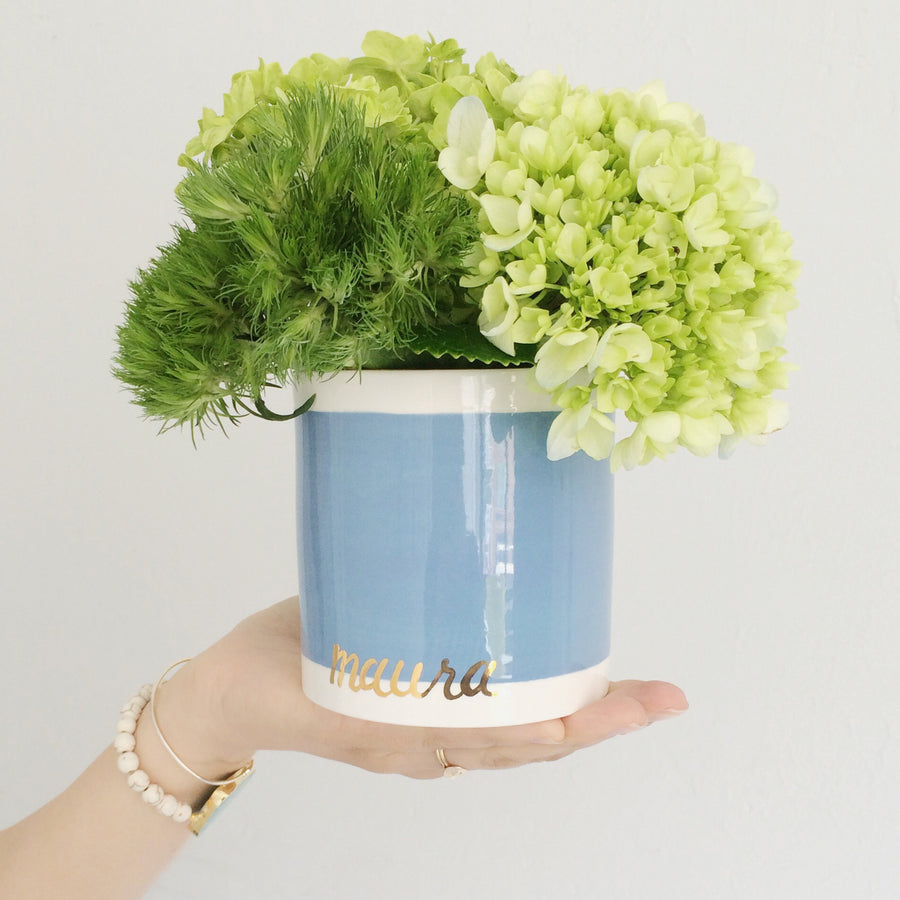 Bando Stripe Peony Vase
