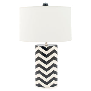 Oval Lamp in Buckley Chevron