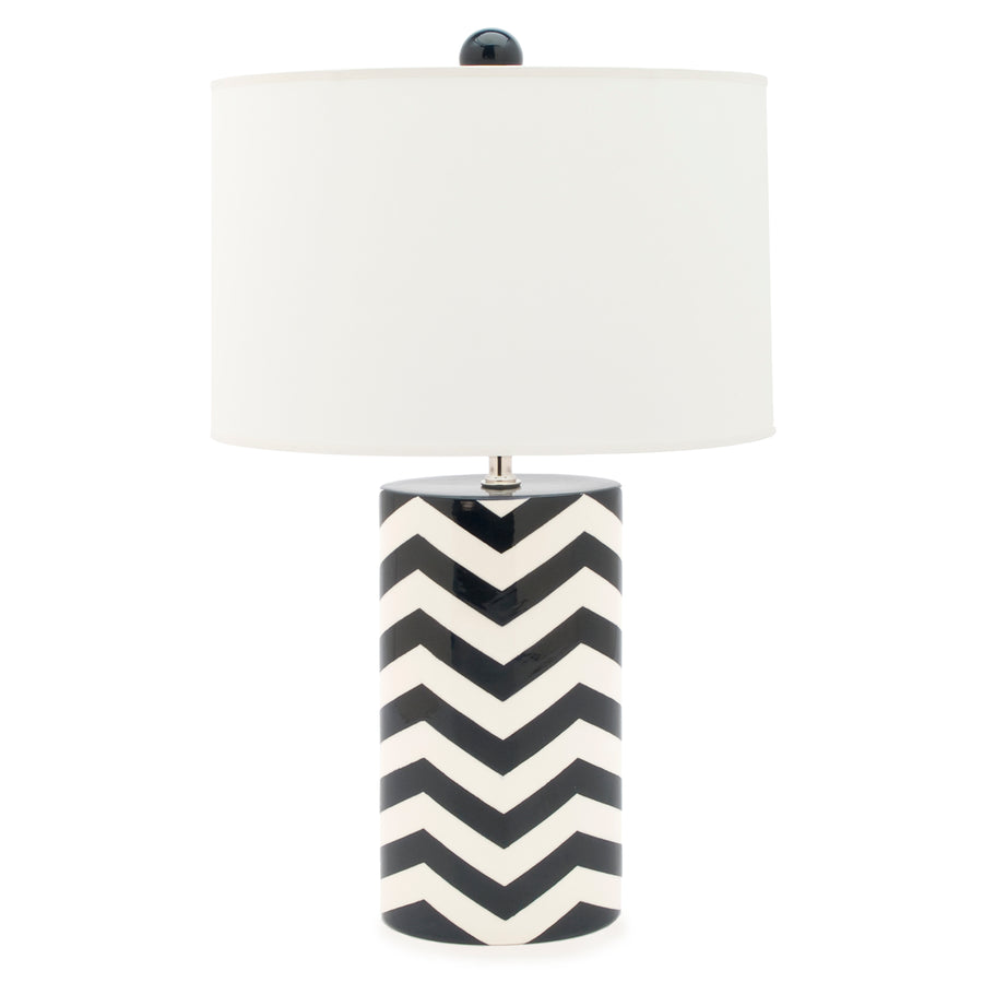 Oval Lamp in Buckley Chevron