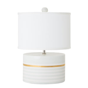 Low Oval Lamp in Lucky Stripe