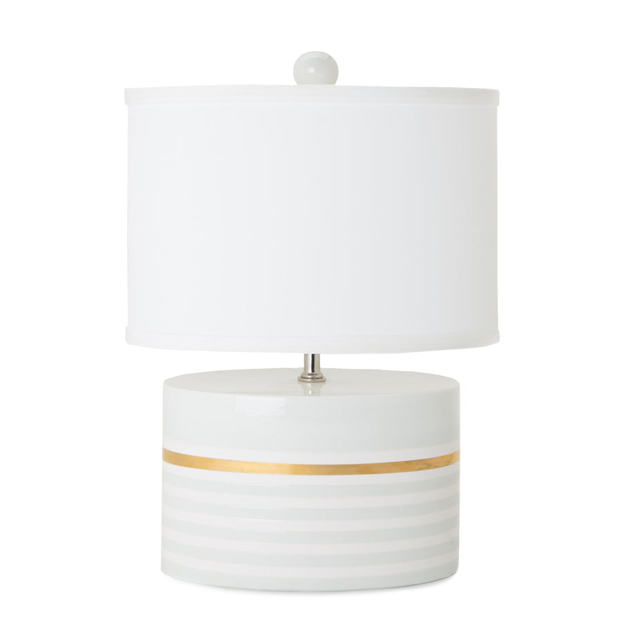 Low Oval Lamp in Lucky Stripe