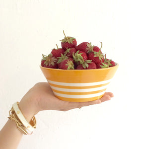 Reverse Capri Stripe Berry Bowl